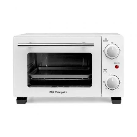 Orbegozo HO 975 Horno Eléctrico de Sobremesa, 800 W, Capacidad 10 Litros, Puerta con Doble Cristal, Temporizador 30 Min, Color Blanco, Ideal para Asar, Gratinar y Tostar Orbegozo HO 975 Horno Eléctrico de Sobremesa, 800 W, Capacidad 10 Litros, Puerta con Doble Cristal, Temporizador 30 Min, Color Blanco, Ideal para Asar, Gratinar y Tostar